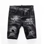 shorts dsquared2 pas cher denim shorts wear out hole d2020 noir